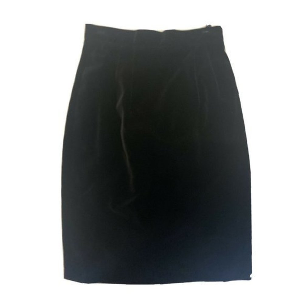 WOMEN'S CRISCA Black MIDI COTTON SKIRT Velvet